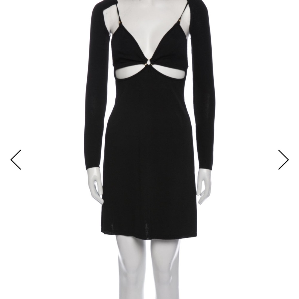 Cult Gaia Black Backless Dress with Cut-Outs